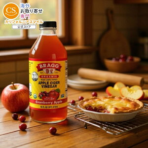 [12�Z�b�g]�u���b�O �I�[�K�j�b�N �A�b�v���T�C�_�[�r�l�K�[ �u�����h �N�����x���[�A�b�v�� 473ml Bragg Organic Apple Cider Vinegar Blends 16oz Cranberry Apple �y�����񂹏��i�z�y���킹�Ĕ��������z
