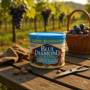 yő1000~OFFN[|z[12Zbg]u[_ChA[h Cg[\ebh igE A[h 170g Almond Blue Diamond Almond Lightly Salted Low Sodium Almonds, 6oz Cans y񂹏