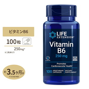 r^~B6 250mg 100 3 Life Extension (CtGNXeV) VITAMIN B6 250 MG 100 VEGETARIAN CAPSULESy񂹏izy킹Ĕz