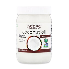 オーガニック スーパーフード バージンココナッツオイル 444ml（15floz）30回分 Nutiva（ヌティバ）未精製 料理 お菓子 オシャレ 低カロリー 脂肪酸【お取り寄せ商品】【合わせて買いたい】