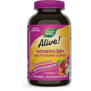 ネイチャーズウェイ アライブ ウィメンズ 50+ グミ ビタミン 130粒 Alive! Womens 50+ Gummy Vitamins 130 Gummies 【お取り寄せ商品】【合わせて買いたい】