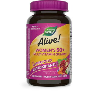 ネイチャーズウェイ アライブ ウィメンズ 50+ グミ ビタミン 60粒 Alive! Women's 50+ Gummy Vitamins 60 Gummies 【お取り寄せ商品】【合わせて買いたい】