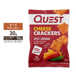 NGXg j[gV `[YNbJ[ XpCV[`F_[ 30g (1.06oz) Quest Nutrition SPICY CHEDDAR CHEESE CRACKERS ^pN Y lC GlM[y񂹏izy킹Ĕ