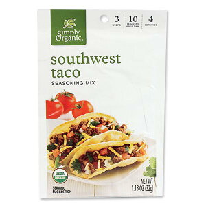 Simply Organic Garlic southwest taco seasoning mix 1.13 ozi32gjVv[I[KjbN TEXEGXg ^R V[YjO~bNX32g I[KjbNy񂹏izy킹Ĕz