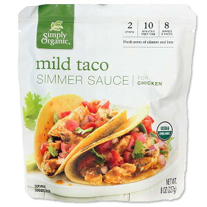 Simply Organic Taco Simmer Sauce }Ch^RX `L 8oz (227g) I[KjbN r[K L@ ەi CO AJ Luh čy񂹏izy킹Ĕz