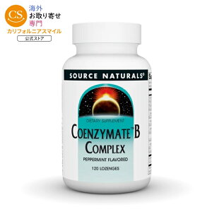 �\�[�X�i�`�������Y �R�G���U�C���[�g B�R���v���b�N�X �y�p�[�~���g�� 120���[���W Source Naturals Coenzymate�EB Complex Peppermint 120 Lozenge �y�����񂹏��i�z�y���킹�Ĕ��������z