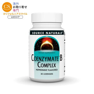 �\�[�X�i�`�������Y �R�G���U�C���[�g B�R���v���b�N�X �y�p�[�~���g�� 30���[���W Source Naturals Coenzymate�EB Complex Peppermint 30 Lozenge �y�����񂹏��i�z�y���킹�Ĕ��������z