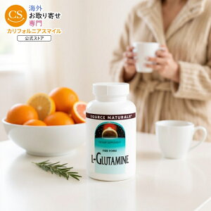 【全品対象・常時2個300円・3個800円・4個1000円OFFクーポン】ソースナチュラルズ L-グルタミン フリーフォーム パウダー SOURCE NATURALS L-Glutamine 16 oz. Powder 16 POWDER 【お取り寄せ商品】【合わせて