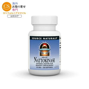�\�[�X�i�`�������Y �i�b�g�E�L�i�[�[ NSK-SD 33mg 30�\�t�g�W�F�� Source Naturals Nattokinase NSK-SD 33 mg 30 Softgel �y�����񂹏��i�z�y���킹�Ĕ��������z