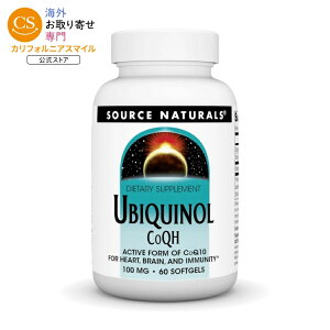�\�[�X�i�`�������Y ���r�L�m�[�� CoQH 100mg 60�\�t�g�W�F�� Source Naturals Ubiquinol CoQH 100 mg 60 Softgel �y�����񂹏��i�z�y���킹�Ĕ��������z