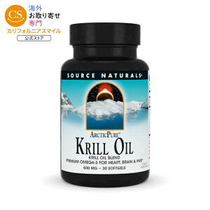 �\�[�X�i�`�������Y �A�[�N�e�B�b�N�s���A �N�����I�C�� 500mg 30�\�t�g�W�F�� Source Naturals ArcticPure Krill Oil 500 mg 30 Softgel �y�����񂹏��i�z�y���킹�Ĕ��������z