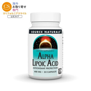 �\�[�X�i�`�������Y �A���t�@���|�_ 600mg 30�J�v�Z�� Source Naturals Alpha Lipoic Acid 600 mg 30 Capsule �y�����񂹏��i�z�y���킹�Ĕ��������z