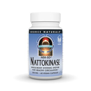 �\�[�X�i�`�������Y �i�b�g�E�L�i�[�[ NSK-SD 200mg 60�x�W�J�v�Z�� Source Naturals Nattokinase NSK-SD 200 mg 60 Vegetarian Capsule �y�����񂹏��i�z�y���킹�Ĕ��������z