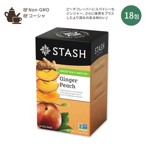 X^bVeB[ WW[ s[` O[eB[& 18 36g (1.2oz) Stash Tea Ginger Peach Green Tea & Matcha eB[obO Β I y񂹏izy킹Ĕz