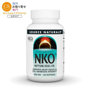 �\�[�X�i�`�������Y NKO �l�v�`���[���N�����I�C�� 500mg 60�\�t�g�W�F�� Source Naturals NKO Neptune Krill Oil 500 mg 60 Softgel �y�����񂹏��i�z�y���킹�Ĕ��������z