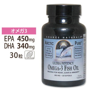 �\�[�X�i�`�������Y DHA EPA �T�v�������g�A�[�N�e�B�b�N�s���A �I���K-3 �t�B�b�V���I�C�� 850mg 30�� Source Naturals Arctic Pure Omega-3 Fish Oil 30Capsules�y�����񂹏��i�z�y���킹�Ĕ��������z