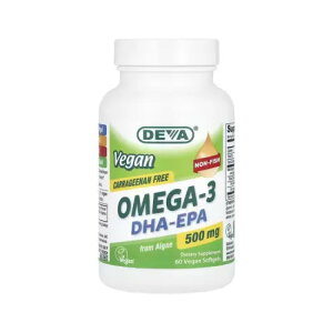 fo r[K IK3 DHA-EPA 500mg 60\tgWF DEVA Vegan Omega-3 DHA-EPA 500 mg 60 SOFTGEL y񂹏iz