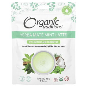 オーガニックトラディションズ ラテ ミントマテ 150g ORGANIC TRADITIONS Latte Mint Mate 5.3 OUNCE 【お取り寄せ商品】