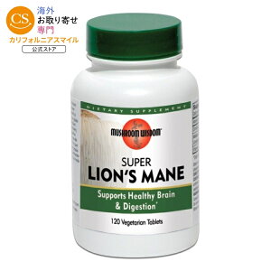 �}�b�V�����[���E�B�Y�_�� �X�[�p�[���C�I���Y���C�� 120�x�W�^�u���b�g MUSHROOM WISDOM Super Lion's Mane 120 TAB VEGI �y�����񂹏��i�z