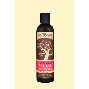 ドクターウッズ ブラックソープ フェイシャルクレンザー シアバター入り 227g DR. WOODS Black Soap Facial Cleanser with Shea Butter 8 OUNCE 【お取り寄せ商品】