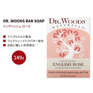 �h�N�^�[ �E�b�Y �o�[�\�[�v �C���O���b�V�� ���[�Y 149g (5.25 oz) DR. WOODS BAR SOAP ENGLISH ROSE �Ō`�Ό��y�����񂹏��i�z�y���킹�Ĕ��������z