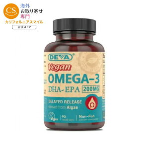 �f�o �r�[�K�� DHA-EPA �x�����o 90�x�W�J�v�Z�� DEVA Vegan DHA-EPA (Delayed Release) 90 CAPVEGI �y�����񂹏��i�z