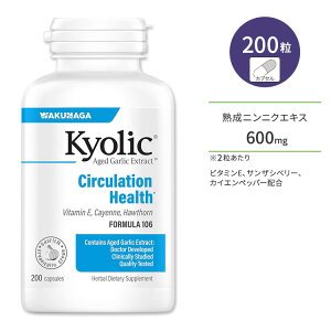 NiK L[bN njjNGLX tH[~106 200 JvZ WAKUNAGA Kyolic Aged Garlic Extract Circulation Health Formula 106y񂹏izy킹Ĕz