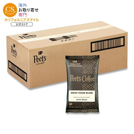 ピーツコーヒー ハウスブレンド デカフェ コーヒーポーションパック 2.5oz×18袋入り Peet's Coffee & Tea Coffee Portion Packs, House Blend, Decaf, 2.5 oz, 18/Box 【お取り寄せ商品】