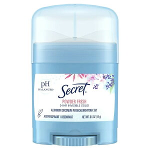 yAJEH}[gizV[Nbg c肵ɂŌ`^Cv fIhgXeBbN pE_[tbV̍ 14g Secret Invisible Solid and Deodorant Stick, Powder Fresh, 0.5 oz y񂹏