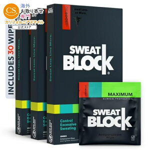 �X�E�F�b�g�u���b�N �}�L�V�}���X�g�����O�X �A���`�p�[�X�s�����g ���C�v 30�� SweatBlock Maximum Strength Antiperspirant Wipes for Excessive Sweat & Odor Control 30 �y�����񂹏��i�z