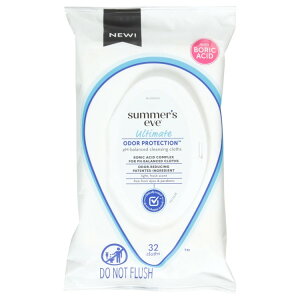 yAJEH}[gizT}[YCu tF~jCv EeBCgIh[veNV 32 Summer's Eve Ultimate Odor Protection Feminine Wipes, 32 Count y񂹏iz