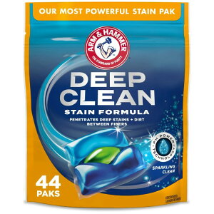 yAJEH}[gizA[n}[ fB[vN[ XeCtH[~  Xp[NON[̍ 44 Arm & Hammer Deep Clean Stain Formula Detergent Power Paks,44 Count y