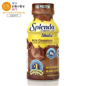 �X�v�����_ �_�C�A�x�e�B�b�N �v���e�C���V�F�C�N �~���N�`���R���[�g 237mL 6�{�Z�b�g Splenda Diabetic Protein Shakes, to Help Manage Blood Sugar, 8oz, Milk Chocolate, 6ct �y�����񂹏��i�z