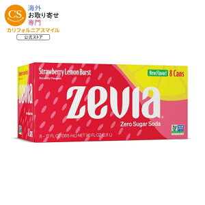 �[�r�A �[���V���K�[�\�[�_ �X�g���x���[�������o�[�X�g �\�[�_�|�b�v 355ml 8�{ Zevia Zero Calorie, Caffeine Free Strawberry Lemon Burst Soda Pop, 12 fl oz, 8 Pack Cans �y�����񂹏��i�z