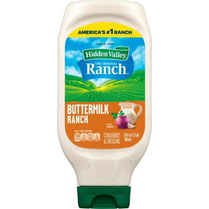 �q�h�D���o���[ �o�^�[�~���N �����` �g�b�s���O���h���b�V���O 710ml�C�[�W�[�X�N�C�[�Y Hidden Valley Buttermilk Ranch Topping and Dressing, 24 fl oz Easy Squeeze Bottle �y�����񂹏��i�z