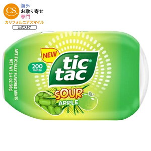 �e�B�b�N�^�b�N �T���[�A�b�v�� �I���U�S�[ �|�P�b�g�T�C�Y �~���g 200�� 96g Tic Tac Sour Apple, On-the-Go Pocket-Sized Mints, 200 pieces, 3.4 oz �y�����񂹏��i�z