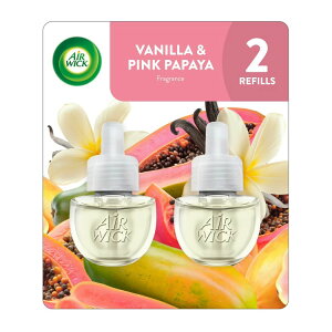 yAJEH}[gizGA[EBbN vOC FIC tBiojsNppC̍j2 Air Wick Plug-In Scented Oil Air Freshener Warmer Refills, Vanilla and Pink Papaya, 2 Count 