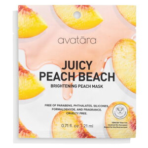 yAJEH}[gizAo^[ s[`r[` tFCXV[g}XN Avatara Peach Beach Face Sheet Mask for All Skin Types y񂹏iz