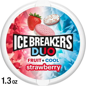 yAJEH}[gizACXu[J[Y fI Xgx[ VK[t[~g 37g Ice Breakers Duo Fruit Plus Cool Strawberry Sugar Free Mints, Tin 1.3 oz y񂹏iz