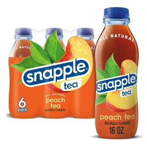 yAJEH}[gizXibv i`s[` {geB[hN 473ml 6{ Snapple Natural Peach, Bottled Tea Drink, 16 fl oz, 6 Bottles y񂹏iz