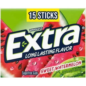 yAJEH}[gizGNXg XC[gEH[^[ VK[t[K 15{ Extra Sweet Watermelon Sugar Free Chewing Gum, Single Pack - 15 Stick y񂹏iz