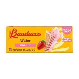 【アメリカウォルマート品】バウドゥッコ ストロベリーウエハース 255g ファミリーパック Bauducco Strawberry Wafers, 9 oz, Family Pack, Certified Vegan 【お取り寄せ商品】【合わせて買いたい】