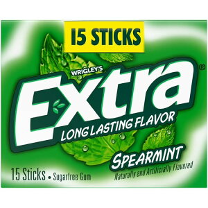 yAJEH}[gizGNXg VK[t[K XyA~g 15{ Extra Spearmint Back to School Sugar Free Chewing Gum - 15 Stick Pack y񂹏iz