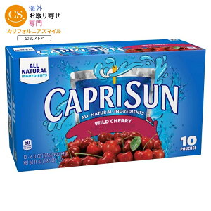 �J�v���T�� ���C���h�`�F���[ �t���[�o�[�W���[�X�h�����N 177ml 10�{ Capri Sun Wild Cherry Flavored with other natural flavor Juice Drink Blend, 10 ct Box �y�����񂹏��i�z