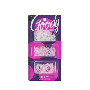 �O�b�f�B �I�b�`���X �~�j�|���o���h 250�{ �N���A Goody Ouchless Mini Poly Band Hair Ties, No Metal Gentle Hair Elastics, Clear, 250 Ct �y�����񂹏��i�z