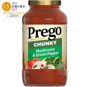 �v���S �`�����L�[ �}�b�V�����[�����O���[���y�b�p�[ �X�p�Q�b�e�B�\�[�X 673g Prego Chunky Mushroom and Green Pepper Spaghetti Sauce, 23.75 oz Jar �y�����񂹏��i�z