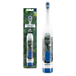 �X�s���u���V �W�����V�b�N ���[���h �L�b�Y �d�r�� �d�����u���V ���炩�� �ѐ� 1�{ Spinbrush Jurassic World Battery Powered Kids Electric Toothbrush, Soft �y�����񂹏��i�z