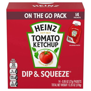 �n�C���c �g�}�g�P�`���b�v �f�B�b�v���X�N�C�[�Y�p�b�N ��27g×14�� Heinz Tomato Ketchup, Dip & Squeeze Packets, 0.95 oz Each, 14 Count �y�����񂹏��i�z