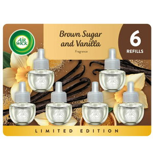 yAJEH}[gizGA[EBbN vOC FIC tB uEVK[oj̍ 6 Air Wick Plug-In Scented Oil Air Freshener Warmer Refills, Brown Sugar and Vanilla, 6 Count 