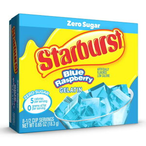 �X�^�[�o�[�X�g �V���K�[�t���[ �u���[���Y�x���[ �[���`���~�b�N�X 8�H�� Starburst Sugar-Free Blue Raspberry Gelatin Mix, 8 Servings, 0.65 oz �y�����񂹏��i�z